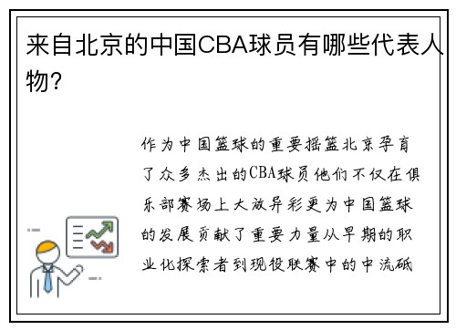 来自北京的中国CBA球员有哪些代表人物？